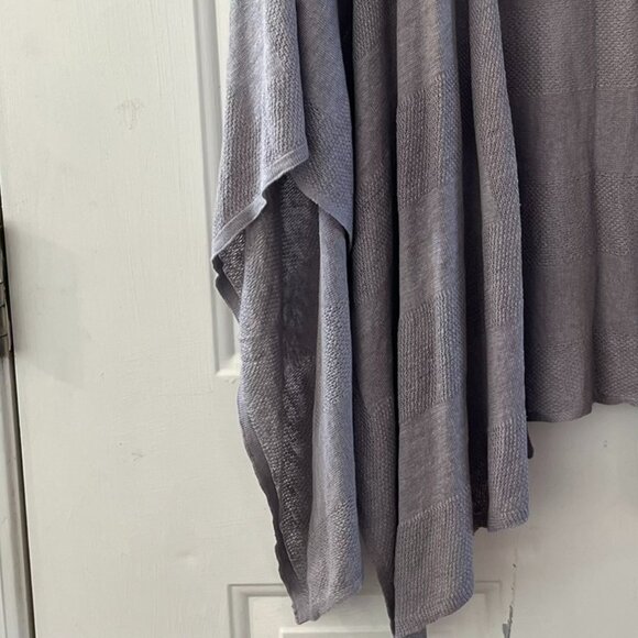 Sigrid Olsen Woman's Gray 100% Linen Open-Front Wear Two Ways Wrap One-Size - Picture 6 of 10